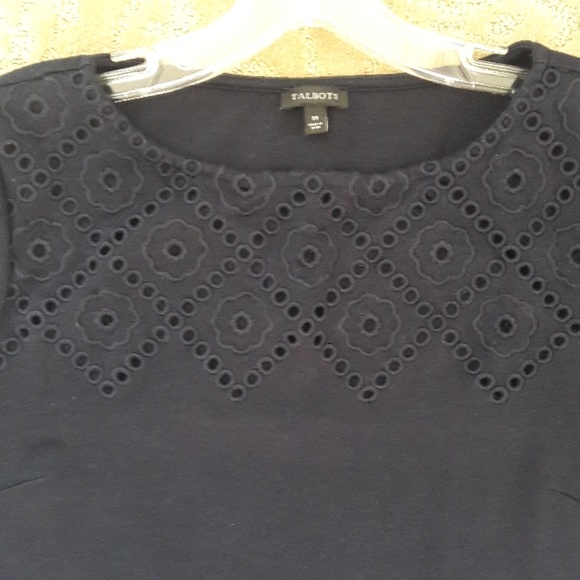 Talbots Navy Blue Cotton Shift Dress - Picture 6 of 6